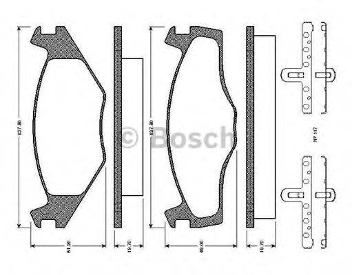 BOSCH 0986TB2090 Комплект гальмівних колодок, дискове гальмо