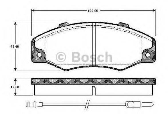 BOSCH 0986TB2112 Комплект гальмівних колодок, дискове гальмо