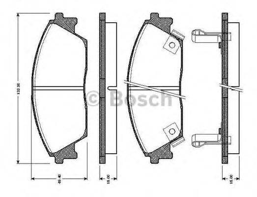 BOSCH 0986TB2118 Комплект гальмівних колодок, дискове гальмо