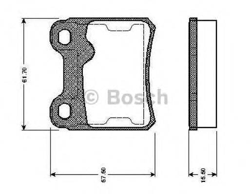 BOSCH 0986TB2158 Комплект гальмівних колодок, дискове гальмо