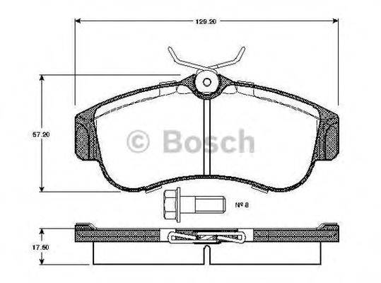 BOSCH 0986TB2174 Комплект гальмівних колодок, дискове гальмо