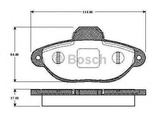 BOSCH 0986TB2225 Комплект гальмівних колодок, дискове гальмо