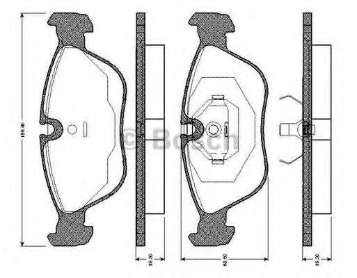 BOSCH 0986TB2248 Комплект гальмівних колодок, дискове гальмо