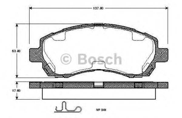 BOSCH 0986TB2320 Комплект гальмівних колодок, дискове гальмо