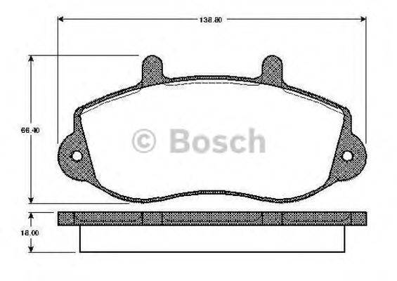 BOSCH 0986TB2333 Комплект гальмівних колодок, дискове гальмо