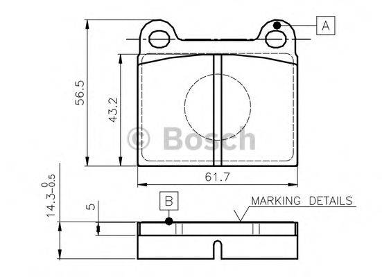 BOSCH 0986TB2470 Комплект гальмівних колодок, дискове гальмо