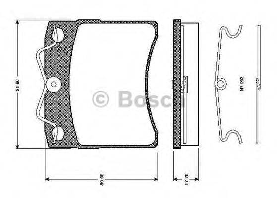 BOSCH 0986TB2669 Комплект гальмівних колодок, дискове гальмо