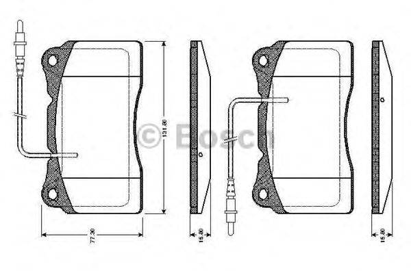 BOSCH 0986TB2771 Комплект гальмівних колодок, дискове гальмо