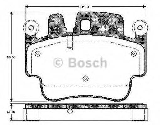 BOSCH 0986TB2854 Комплект гальмівних колодок, дискове гальмо