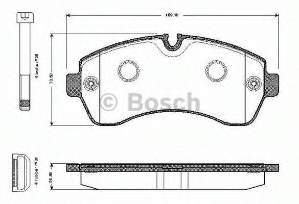 BOSCH 0986TB2946 Комплект гальмівних колодок, дискове гальмо