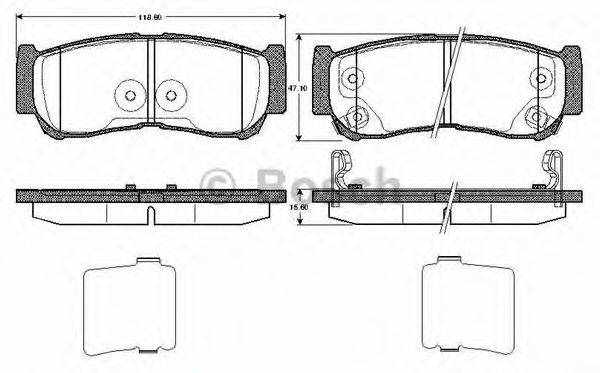 BOSCH 0986TB2978 Комплект гальмівних колодок, дискове гальмо