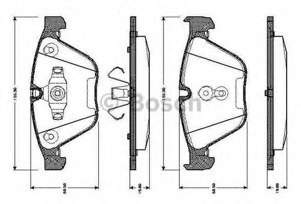 BOSCH 0986TB3033 Комплект гальмівних колодок, дискове гальмо