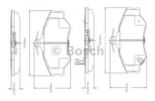 BOSCH F03A150011 Комплект гальмівних колодок, дискове гальмо