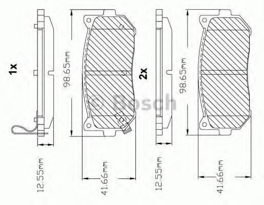 BOSCH F03B150058 Комплект гальмівних колодок, дискове гальмо