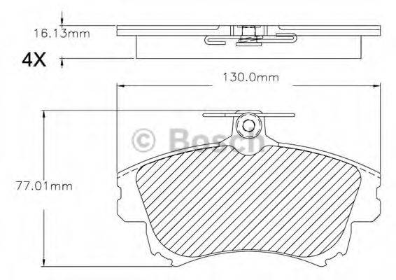 BOSCH F03B150295 Комплект гальмівних колодок, дискове гальмо