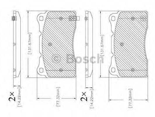 BOSCH F03B150333 Комплект гальмівних колодок, дискове гальмо