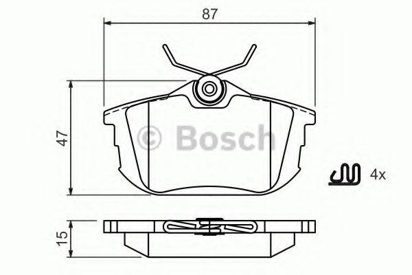 BOSCH 0986494506 Комплект гальмівних колодок, дискове гальмо