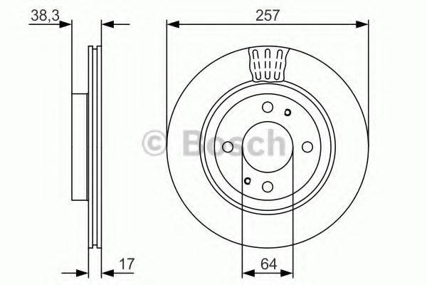 BOSCH 0986479134 гальмівний диск