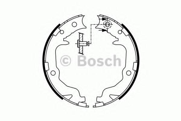 BOSCH 0986487766 Комплект гальмівних колодок, стоянкова гальмівна система