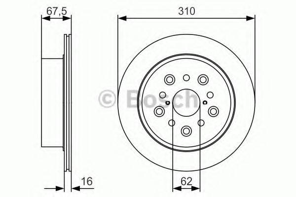 BOSCH 0986479R25 гальмівний диск