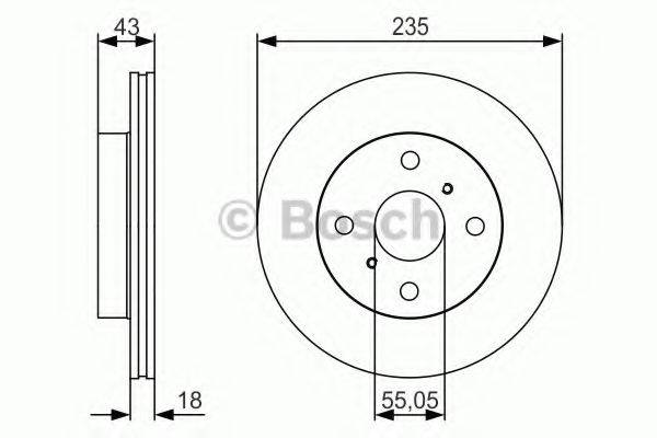 BOSCH 0986479S46 гальмівний диск