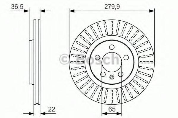 BOSCH 0986479R68 гальмівний диск