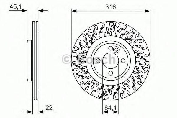 BOSCH 0986479583 гальмівний диск