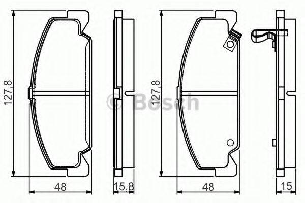 BOSCH 0986495163 Комплект гальмівних колодок, дискове гальмо