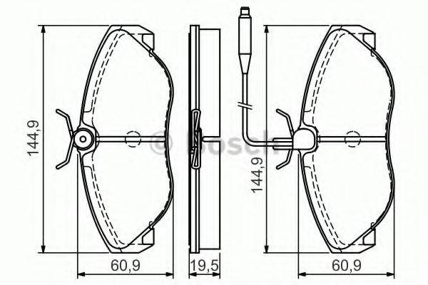 BOSCH 0986495056 Комплект гальмівних колодок, дискове гальмо