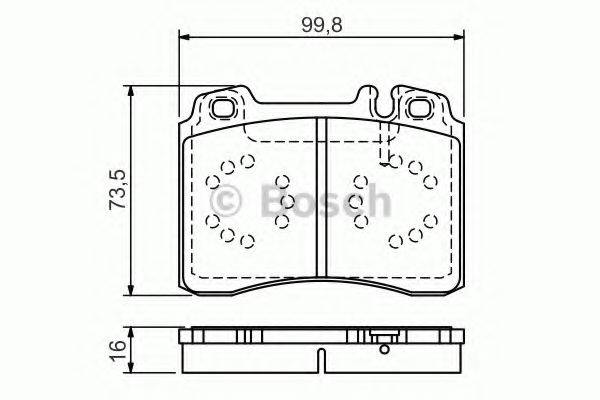 BOSCH 0986495057 Комплект гальмівних колодок, дискове гальмо