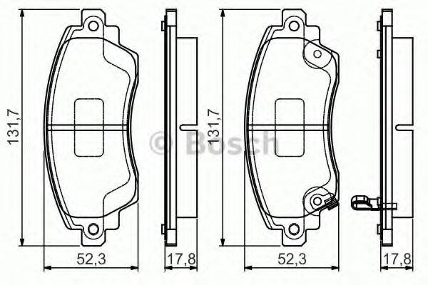 BOSCH 0986495132 Комплект гальмівних колодок, дискове гальмо