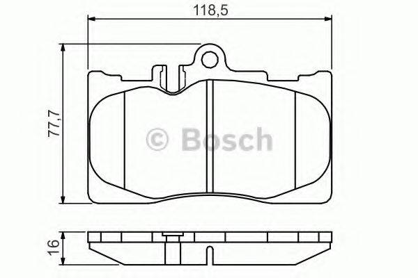 BOSCH 0986495138 Комплект гальмівних колодок, дискове гальмо