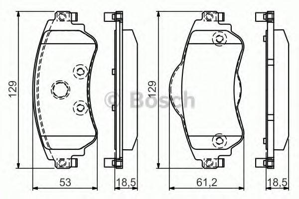 BOSCH 0986TB3153 Комплект гальмівних колодок, дискове гальмо