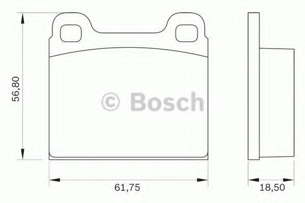 BOSCH 0986BB0016 Комплект гальмівних колодок, дискове гальмо