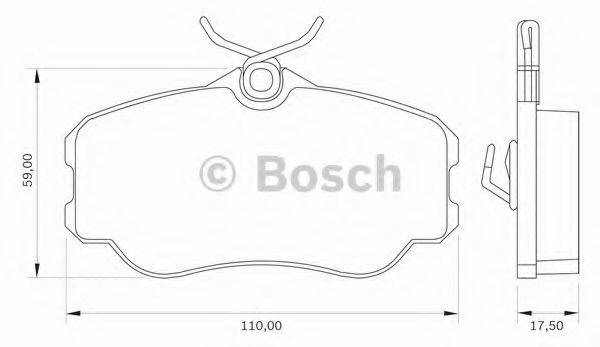 BOSCH 0986BB0039 Комплект гальмівних колодок, дискове гальмо