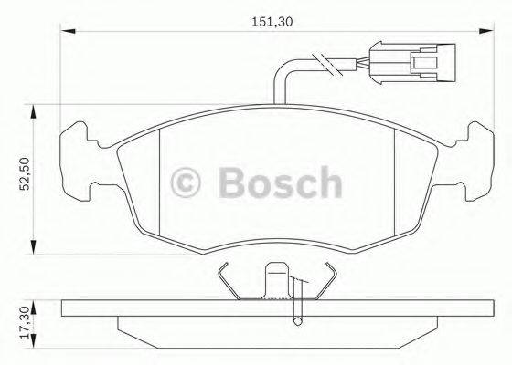 BOSCH 0986BB0042 Комплект гальмівних колодок, дискове гальмо