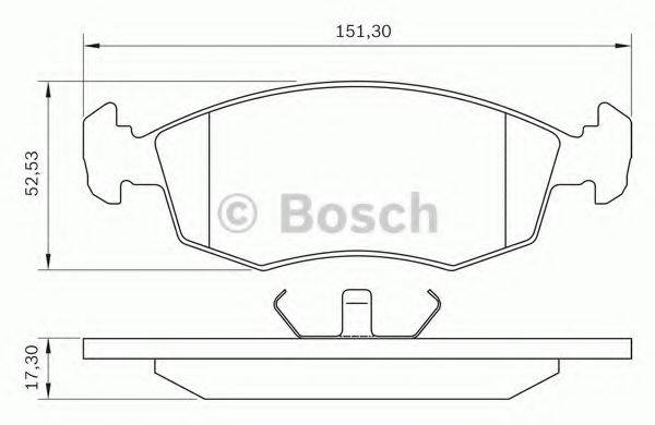 BOSCH 0986BB0048 Комплект гальмівних колодок, дискове гальмо