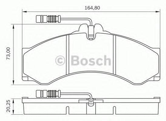 BOSCH 0986BB0062 Комплект гальмівних колодок, дискове гальмо