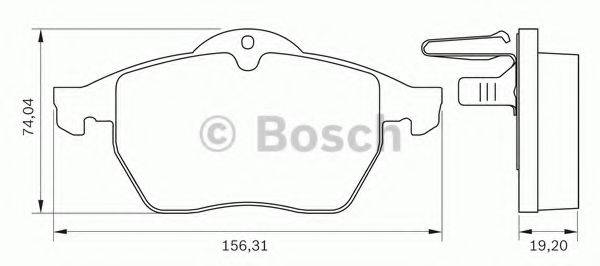 BOSCH 0986BB0064 Комплект гальмівних колодок, дискове гальмо