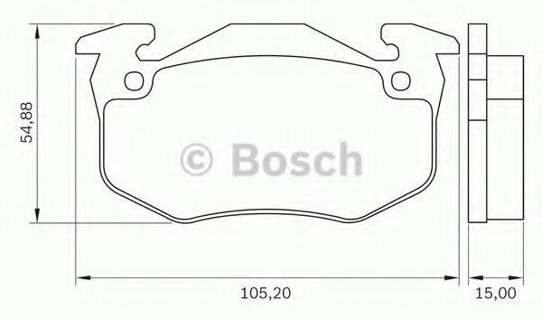 BOSCH 0986BB0076 Комплект гальмівних колодок, дискове гальмо