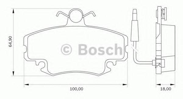 BOSCH 0986BB0082 Комплект гальмівних колодок, дискове гальмо