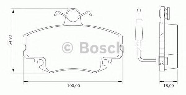 BOSCH 0986BB0083 Комплект гальмівних колодок, дискове гальмо