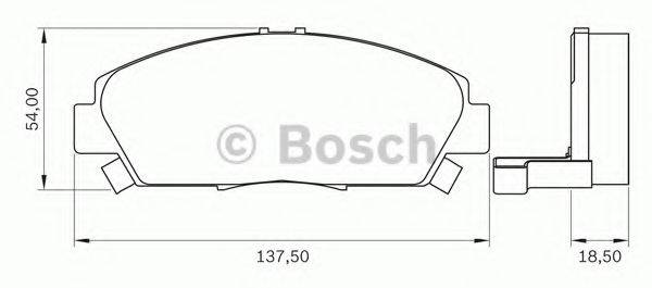 BOSCH 0986BB0097 Комплект гальмівних колодок, дискове гальмо