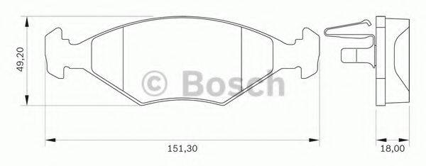 BOSCH 0986BB0110 Комплект гальмівних колодок, дискове гальмо