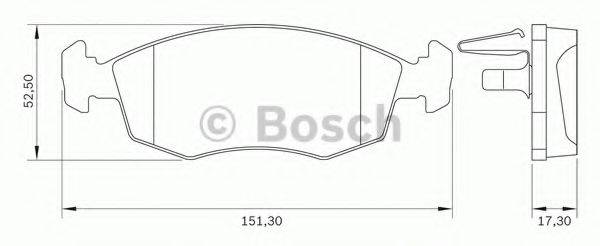 BOSCH 0986BB0115 Комплект гальмівних колодок, дискове гальмо