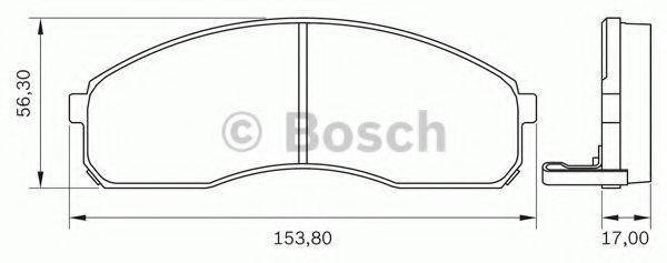 BOSCH 0986BB0116 Комплект гальмівних колодок, дискове гальмо