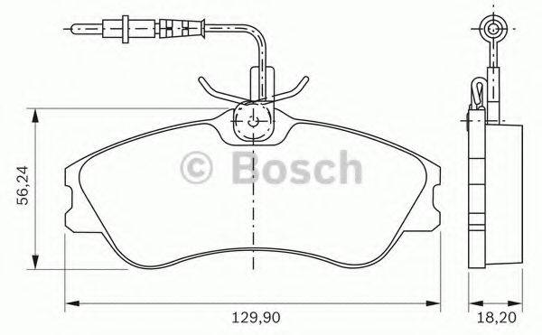 BOSCH 0986BB0118 Комплект гальмівних колодок, дискове гальмо