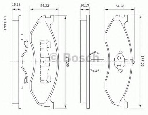 BOSCH 0986BB0120 Комплект гальмівних колодок, дискове гальмо