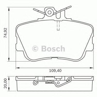 BOSCH 0986BB0176 Комплект гальмівних колодок, дискове гальмо