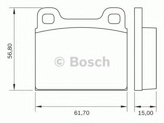 BOSCH 0986BB0252 Комплект гальмівних колодок, дискове гальмо